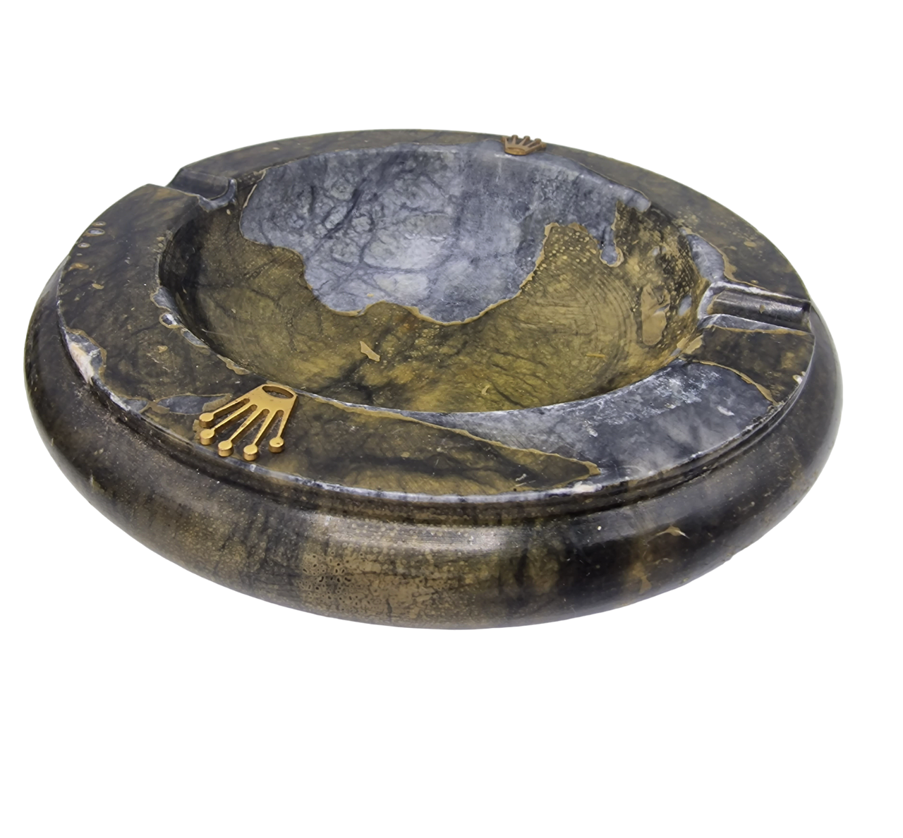 ROLEX. PAIR OF ASHTRAYS