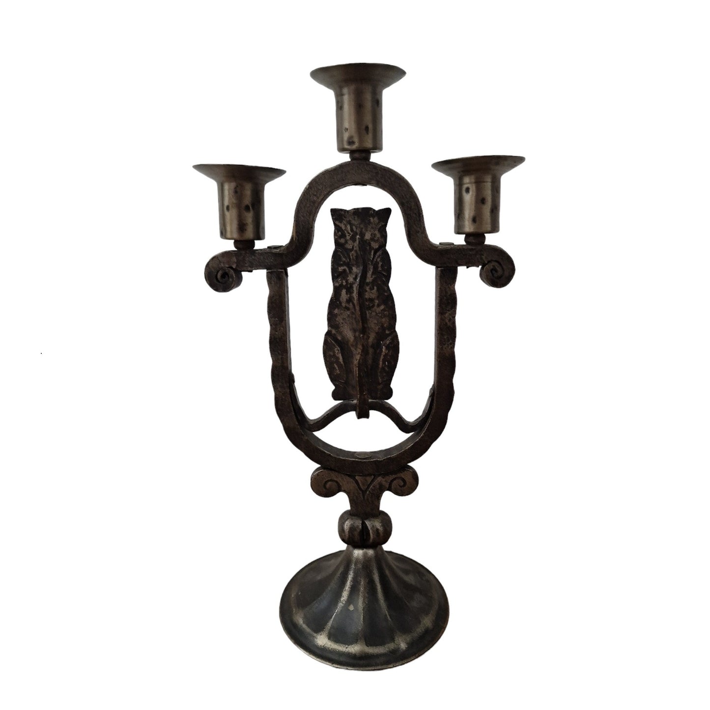 GOBERG. HUGO BERGER IRON CANDELABRA. 1910's.