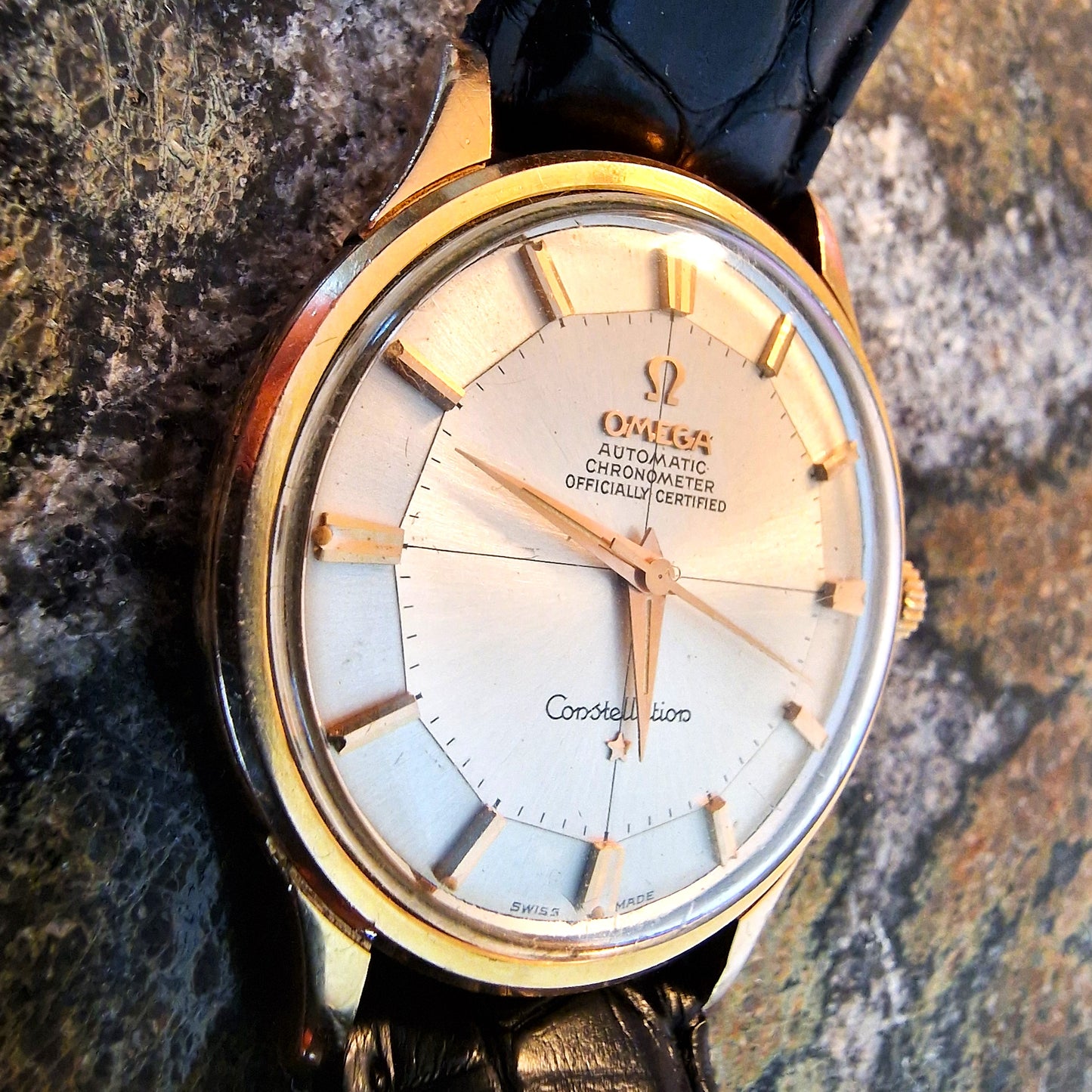 OMEGA CONSTELLATION PIE PAN 18K ORO AMARILLO.