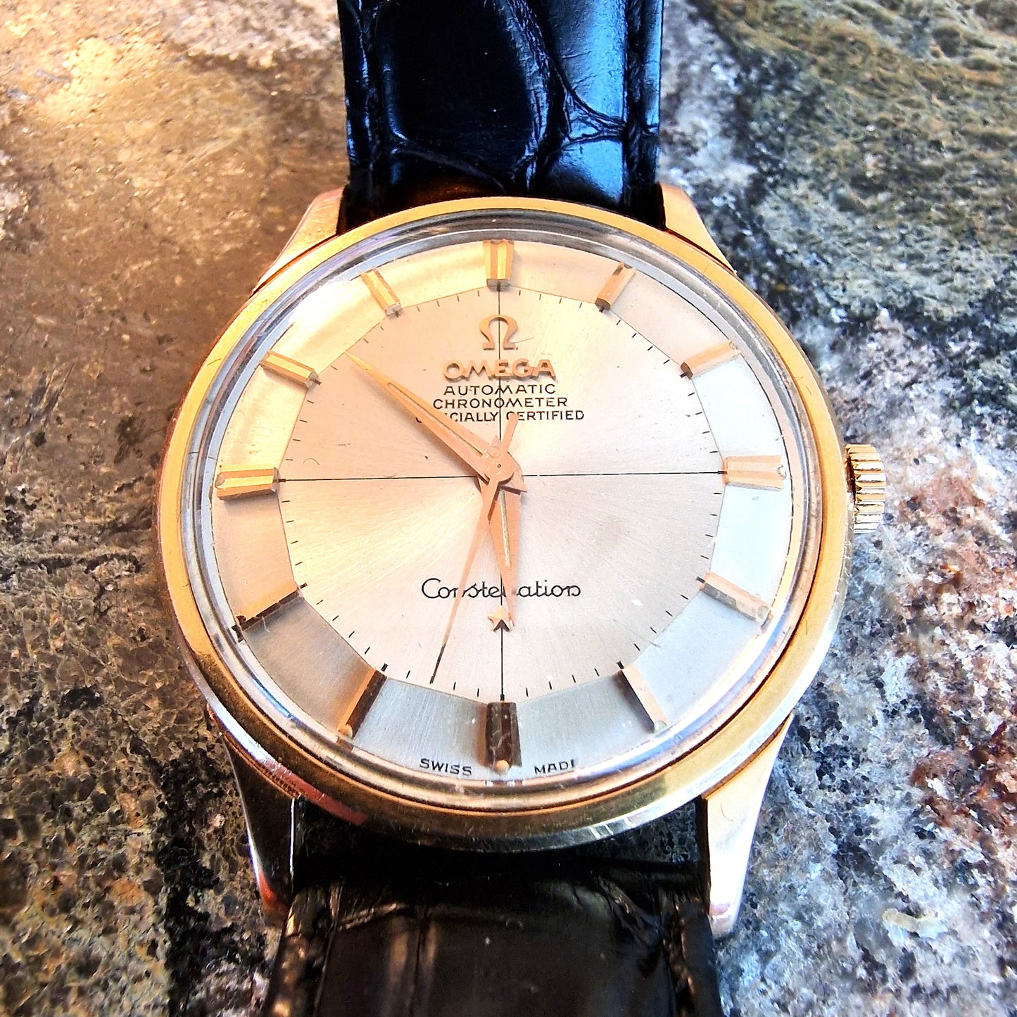 OMEGA CONSTELLATION PIE PAN 18K ORO AMARILLO.