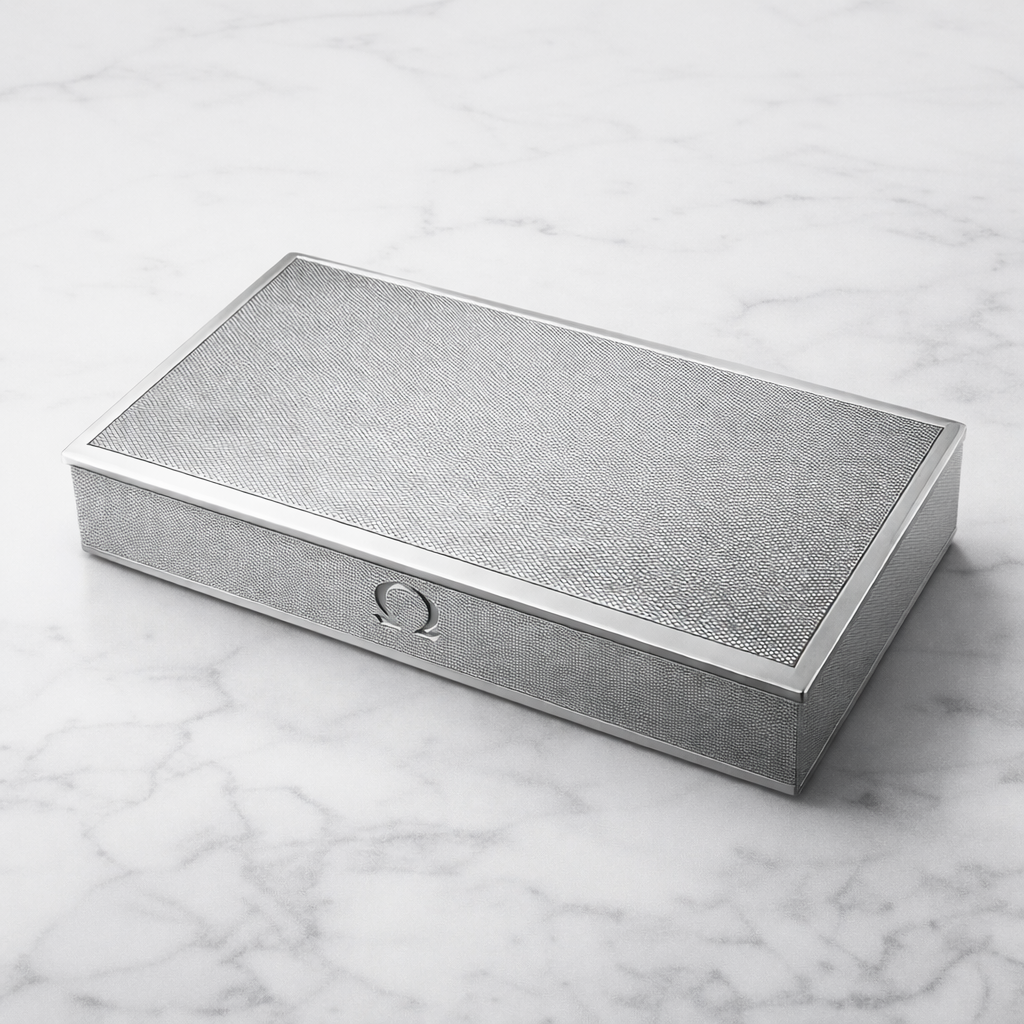 OMEGA Constellation Caja de Plata Sterling Casket años 50