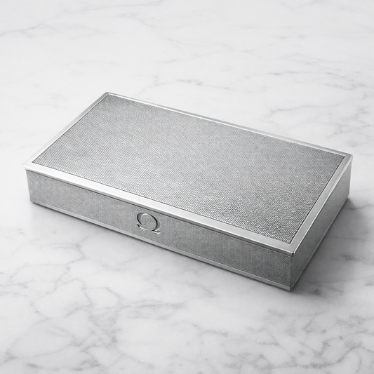 OMEGA Constellation Caja de Plata Sterling Casket años 50