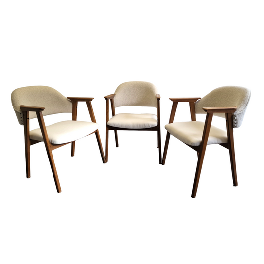 SET OF 3 GUILLEUMAS COMPAS CHAIRS 