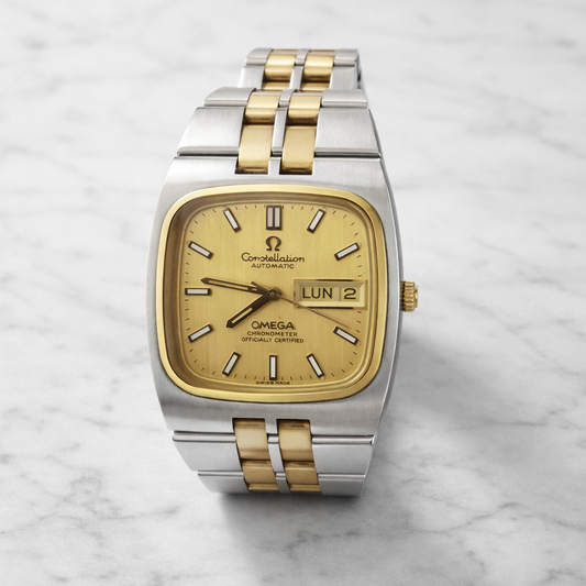 OMEGA CONSTELLATION AUTOMATIC DAY DATE TWO-TONE