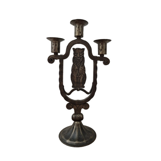 GOBERG. HUGO BERGER IRON CANDELABRA. 1910's.