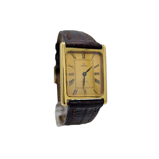 OMEGA. DE VILLE WATCH 18K YELLOW GOLD