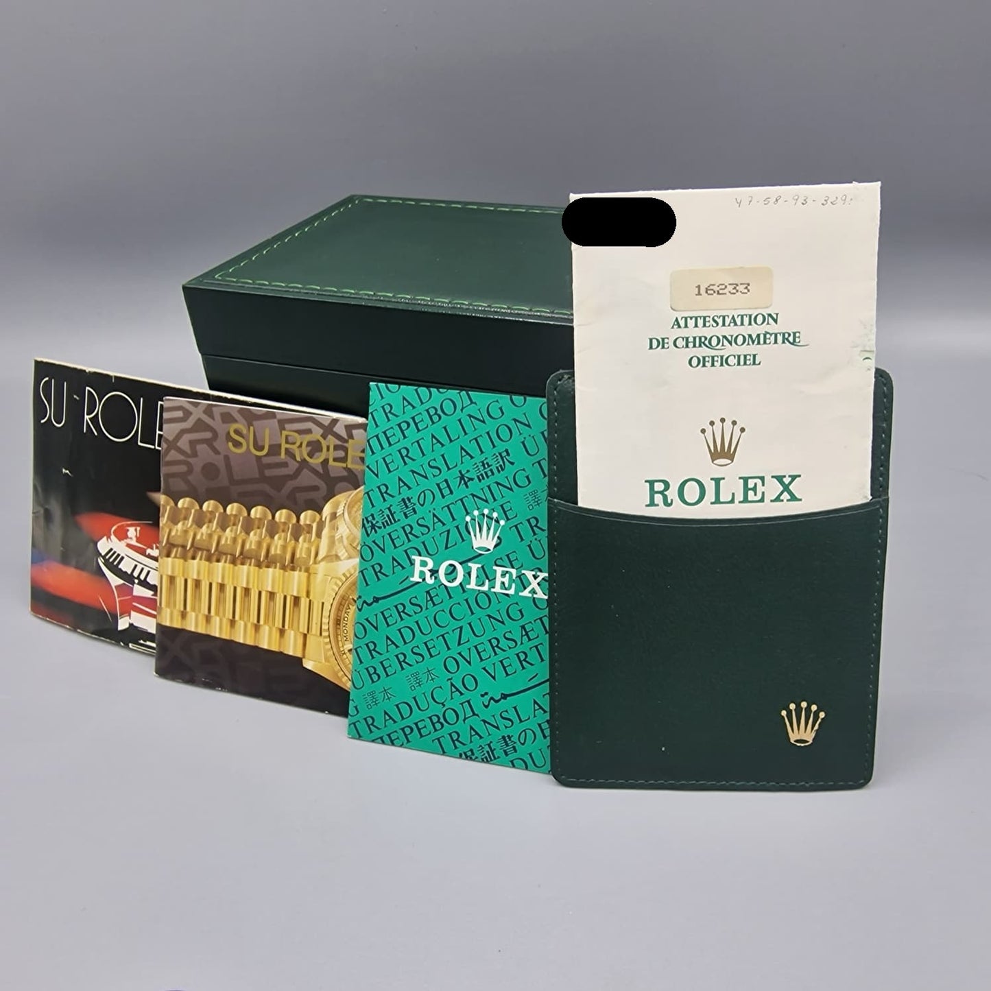 CAJA Y DOCUMENTACION ROLEX DATEJUST 16233