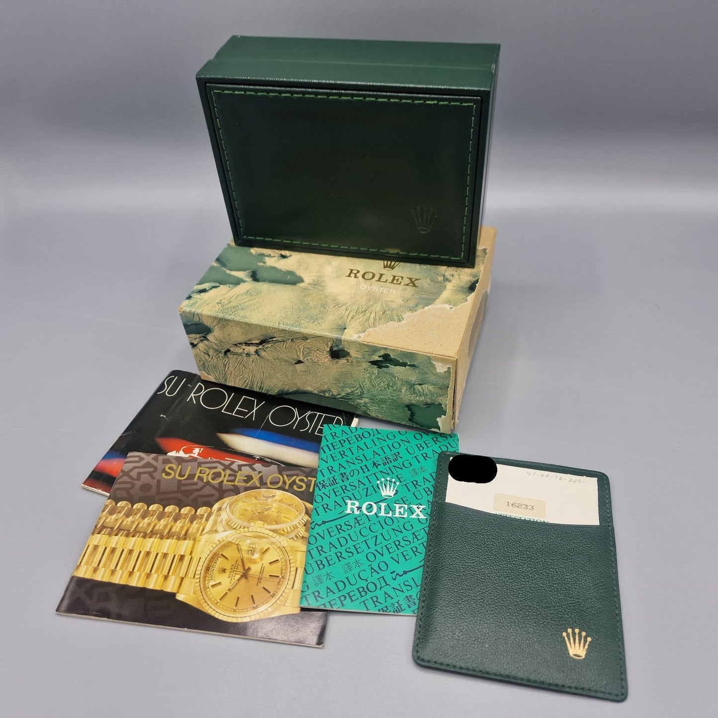 CAJA Y DOCUMENTACION ROLEX DATEJUST 16233